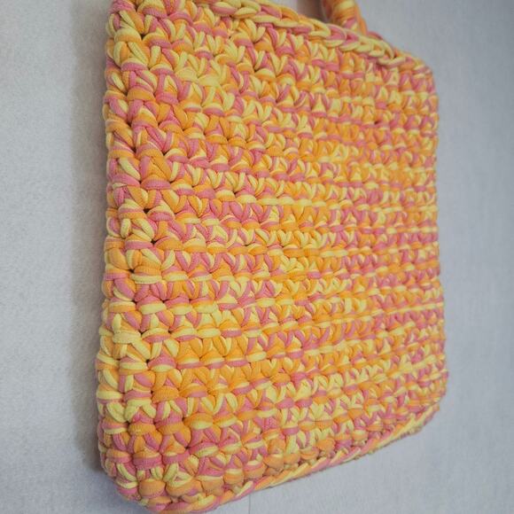 NWT Pitusa Macrame Chain Mini Bag Mixed Pink - Picture 2 of 9